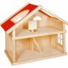 Dollhouses The Toy Factory | 2-Story Wooden Dollhouse By Goki Toys