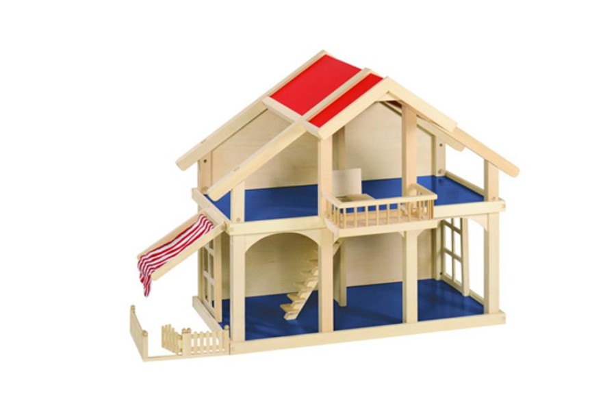 Dollhouses The Toy Factory | Wooden Dollhouse With Covered Patio By Goki Toys