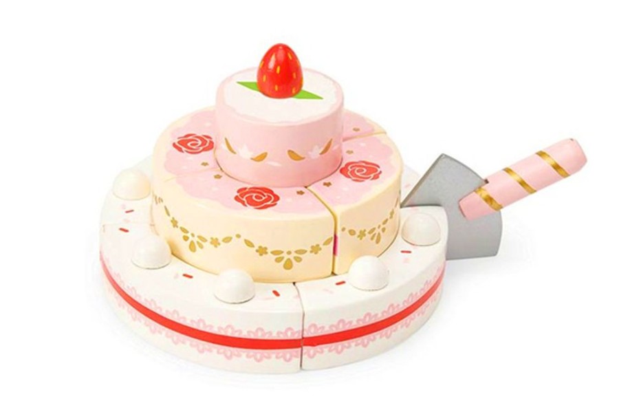 Pretend Play The Toy Factory | Strawberry Wedding Cake Play Set