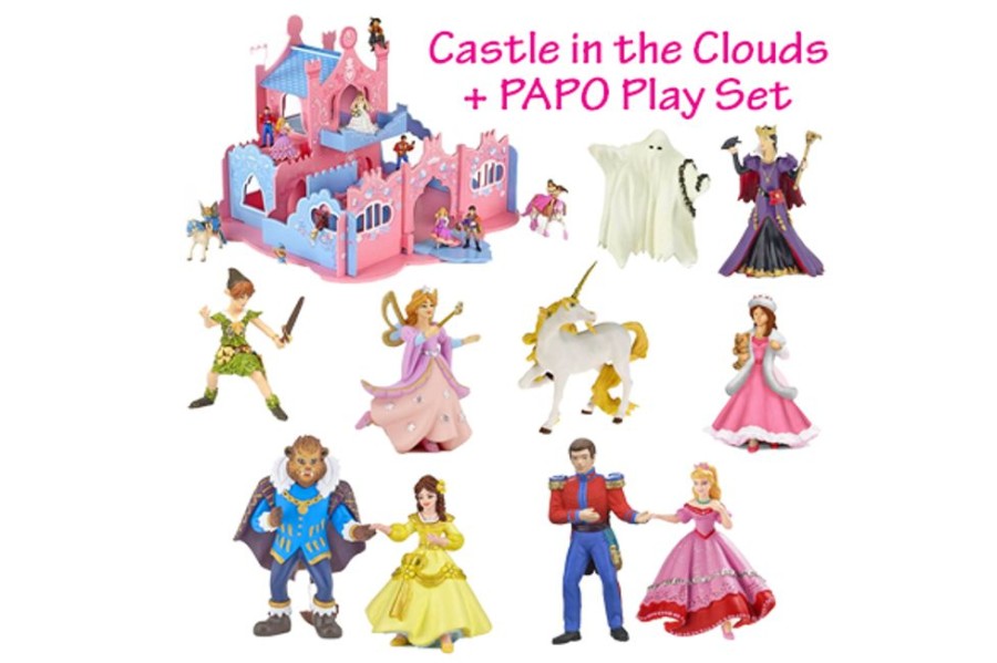 Fairy Tale Toys The Toy Factory | Castle In The Clouds + Papo Princess Play Set