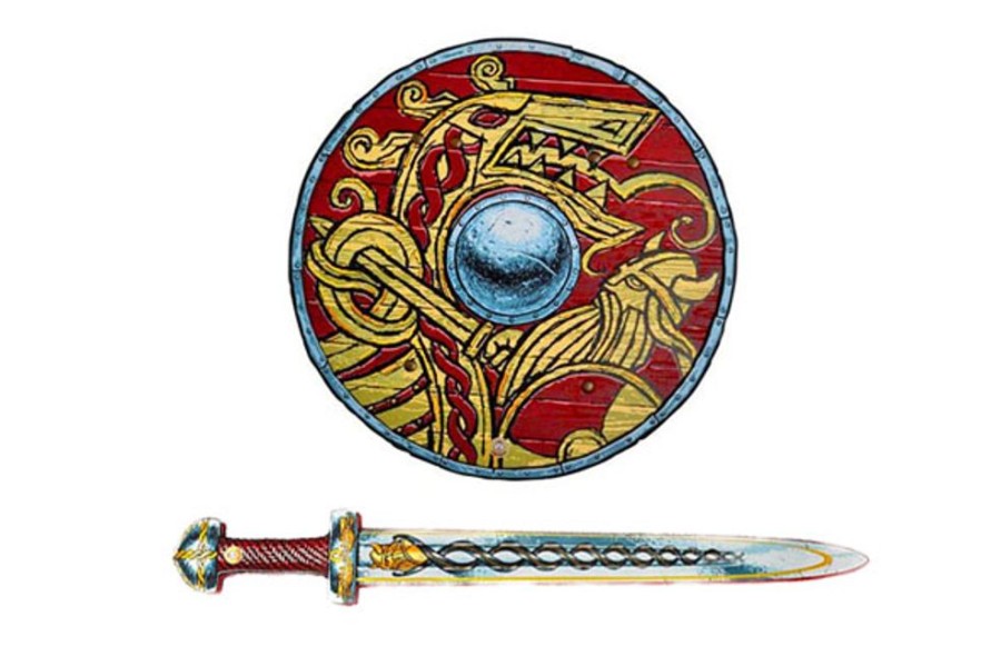 Dress Up Toys The Toy Factory | Red Viking Sword & Shield Set