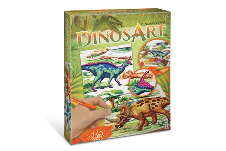 Creative Play The Toy Factory | Dinosart Dazzle By Number Art Kit