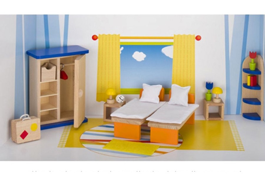 Dollhouses The Toy Factory | Deluxe Bedroom By Goki Toys