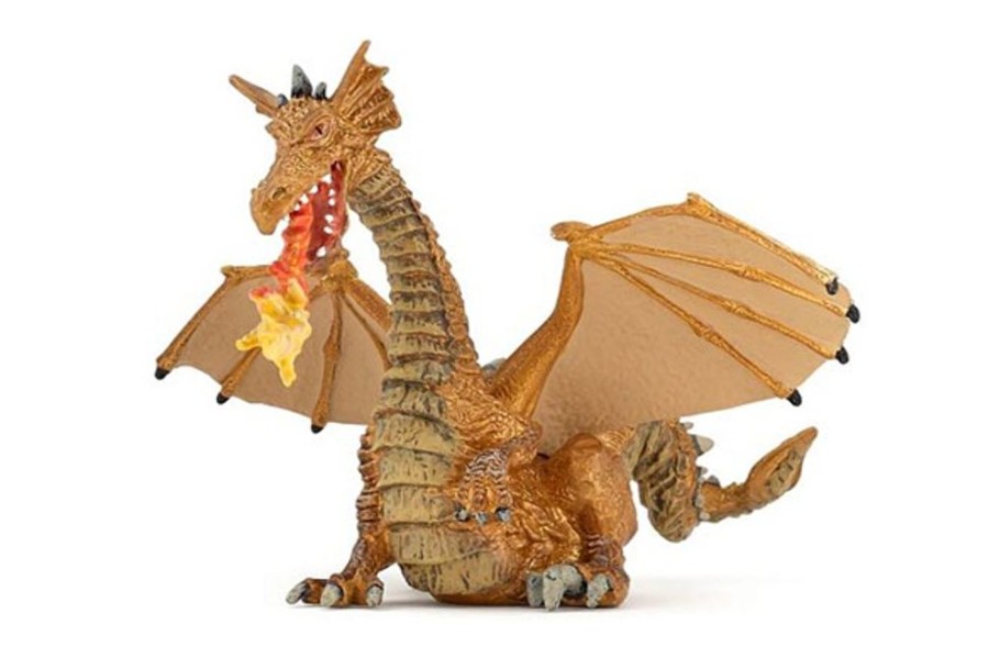 Castles & Knights The Toy Factory | Gold Winged Dragon With Flame