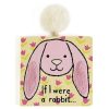 Jellycat The Toy Factory | If I Were A Rabbit Board Book - Tulip Pink